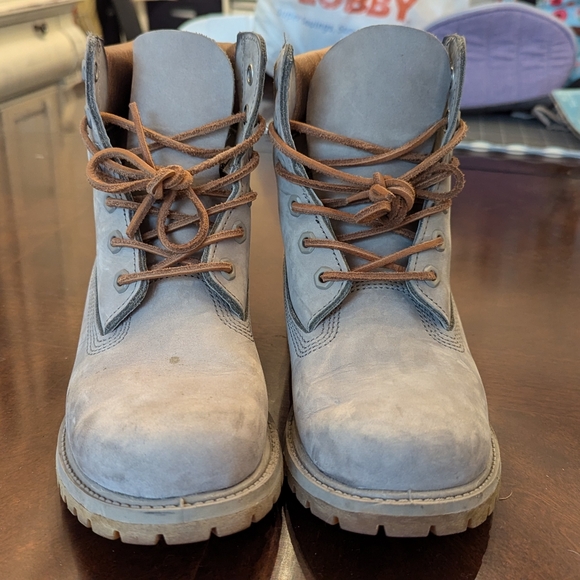 Timberland Grey and Rose Gold Special Edition Boots - Picture 2 of 6